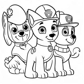 Pagina Da Colorare Dei Personaggi Incantevoli Della Paw Patrol Al Ringraziamento 23554 21756