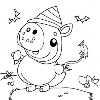 Pagina Da Colorare Di Peppa Pig Per Halloween 23643-21822