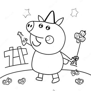 Pagina Da Colorare Di Peppa Pig Per Halloween 23643-21823