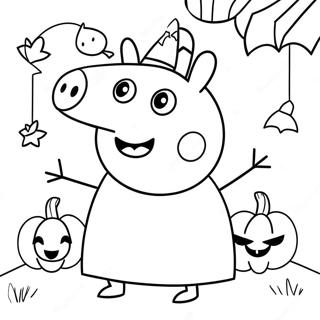 Pagina Da Colorare Di Peppa Pig Per Halloween 23643-21824