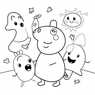 Pagina Da Colorare Di Peppa Pig Spettrale Con Fantasmi 23644-21828