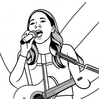 Pagina Da Colorare Di Olivia Rodrigo Che Canta Sul Palco 2382-1951