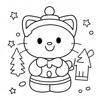 Pagina Da Colorare Di Buon Natale Hello Kitty 23873-22006