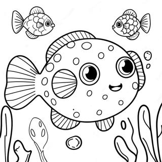 Pagina Da Colorare Del Carino Pesce Palla Sottacqua 23904-22036