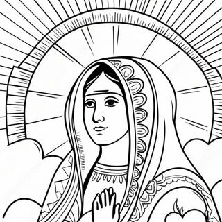 Bella Pagina Da Colorare Della Nostra Signora Di Guadalupe 24024-22129