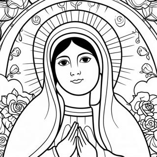 Bella Pagina Da Colorare Della Nostra Signora Di Guadalupe 24024-22131