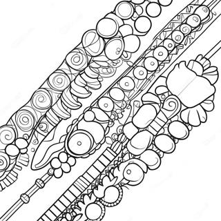 Pagina Da Colorare Di Un Braccialetto Dellamicizia Con Perline 24064-22164