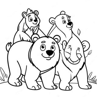 Pagina Da Colorare Di Brother Bear E Amici 24084-22178