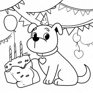 Compleanno Del Cane Pagine Da Colorare