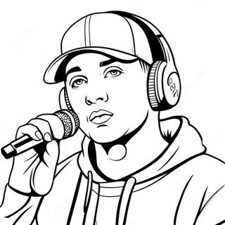 Pagina Da Colorare Eminem Con Il Microfono 24535-22530