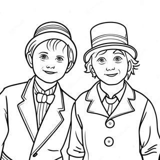 Charlie Bucket E Willy Wonka Da Colorare 2463-2007