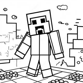 Steve Di Minecraft Pagine Da Colorare