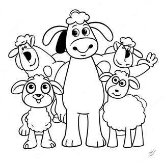 Pagina Da Colorare Di Shaun The Sheep Con Amici 24876-22793