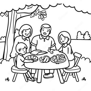 Picnic Felice In Famiglia Pagina Da Colorare 24936-22841