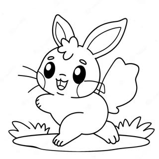 Pagina Da Colorare Di Scorbunny Carino Che Corre 24966-22865