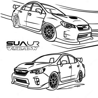 Pagina Da Colorare Della Subaru Wrx In Movimento 25016-22906