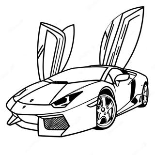 Pagina Da Colorare Di Una Lamborghini Da Corsa Veloce 25146-23009