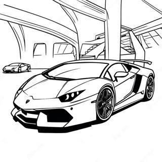 Pagina Da Colorare Di Una Lamborghini Da Corsa Veloce 25146-23012