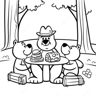 Pagina Da Colorare Della Scena Del Picnic Di Yogi Bear 25216-23065