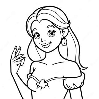 Pagina Da Colorare Principessa Disney Tatuata 25585-23358