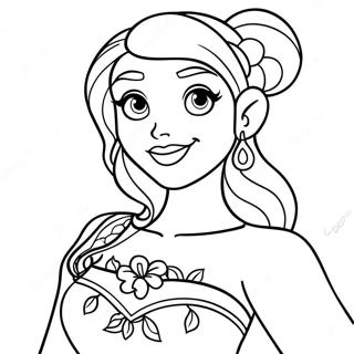 Pagina Da Colorare Principessa Disney Tatuata 25585-23547