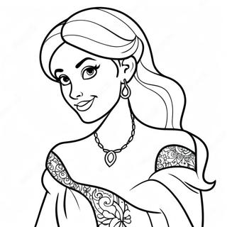 Pagina Da Colorare Principessa Disney Tatuata 25585-23548