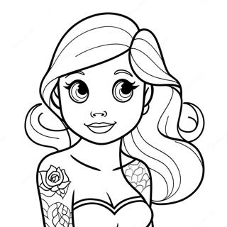 Pagina Da Colorare Ariel Tatuata E Audace 25586-23364