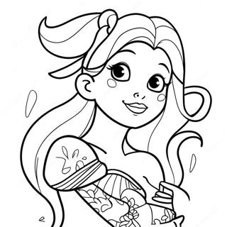 Pagina Da Colorare Ariel Tatuata E Audace 25586-23549