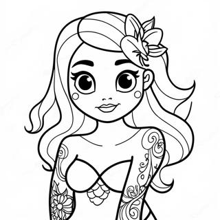 Pagina Da Colorare Ariel Tatuata E Audace 25586-23550