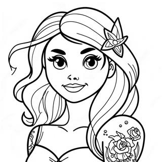 Pagina Da Colorare Ariel Tatuata E Audace 25586-23551