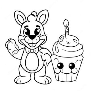 Pagina Da Colorare Di Chica Fnaf Con Cupcake 25667-23607