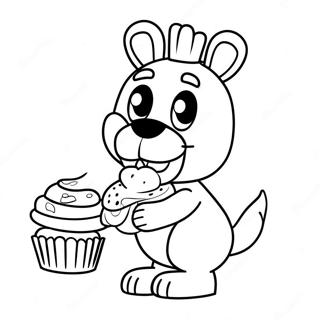 Pagina Da Colorare Di Chica Fnaf Con Cupcake 25667-23608