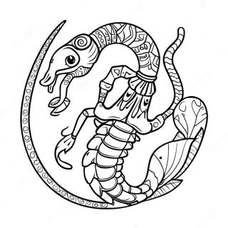 Pagina Da Colorare Del Segno Zodiacale Dello Scorpione 25716-23642