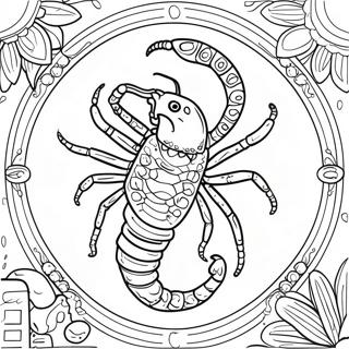 Pagina Da Colorare Del Segno Zodiacale Dello Scorpione 25716-23644