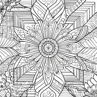 Pagina Da Colorare Con Motivi Geometrici Intricati 2583-2110