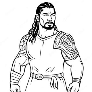 Pagina Da Colorare Di Roman Reigns In Azione 25977-23853