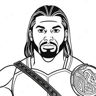 Pagina Da Colorare Di Roman Reigns In Azione 25977-23856