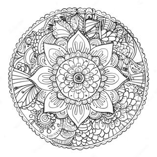 Pagina Da Colorare Di Un Mandala Floreale Intricato 26793-24493