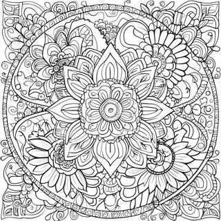 Pagina Da Colorare Di Un Mandala Floreale Intricato 26793-24495