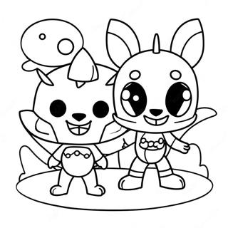 Pagina Da Colorare Dei Personaggi Chibi Sole E Luna Fnaf 27013-24670