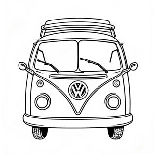 Pagina Da Colorare Del Furgone Volkswagen Retro Degli Anni 60 27123-24759