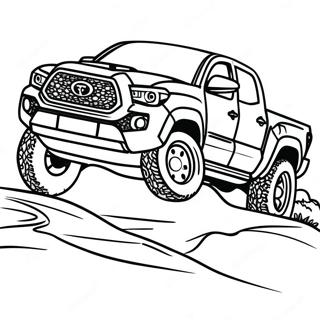 Pagina Da Colorare Della Toyota Tacoma Classica In Fuoristrada 27334-24917