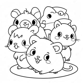 Pagina Da Colorare Di Hamtaro Con Amici Carini 27434-24997