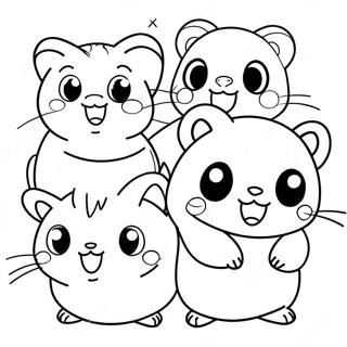 Pagina Da Colorare Di Hamtaro Con Amici Carini 27434-24999