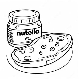 Pagina Da Colorare Della Nutella Spalmata Su Toast 27464-25024