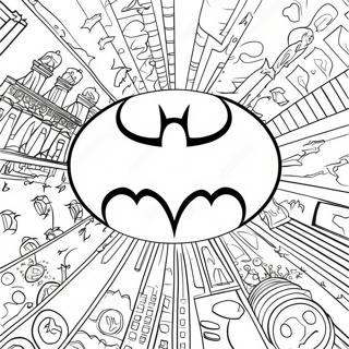 Pagina Da Colorare Del Logo Classico Di Batman 27554-25088