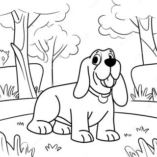 Pagina Da Colorare Basset Hound Giocoso Nel Parco 27584-25109