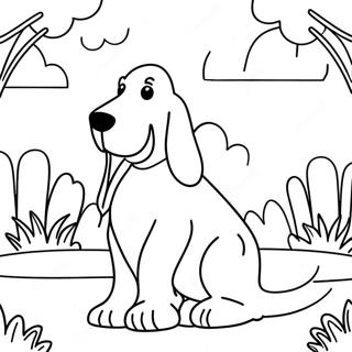 Pagina Da Colorare Basset Hound Giocoso Nel Parco 27584-25110