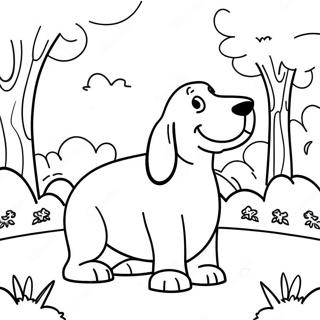 Pagina Da Colorare Basset Hound Giocoso Nel Parco 27584-25112