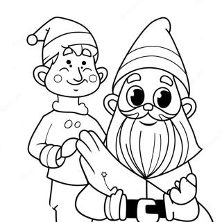 Pagina Da Colorare Di Babbo Natale E Dellelfo 27803-25282